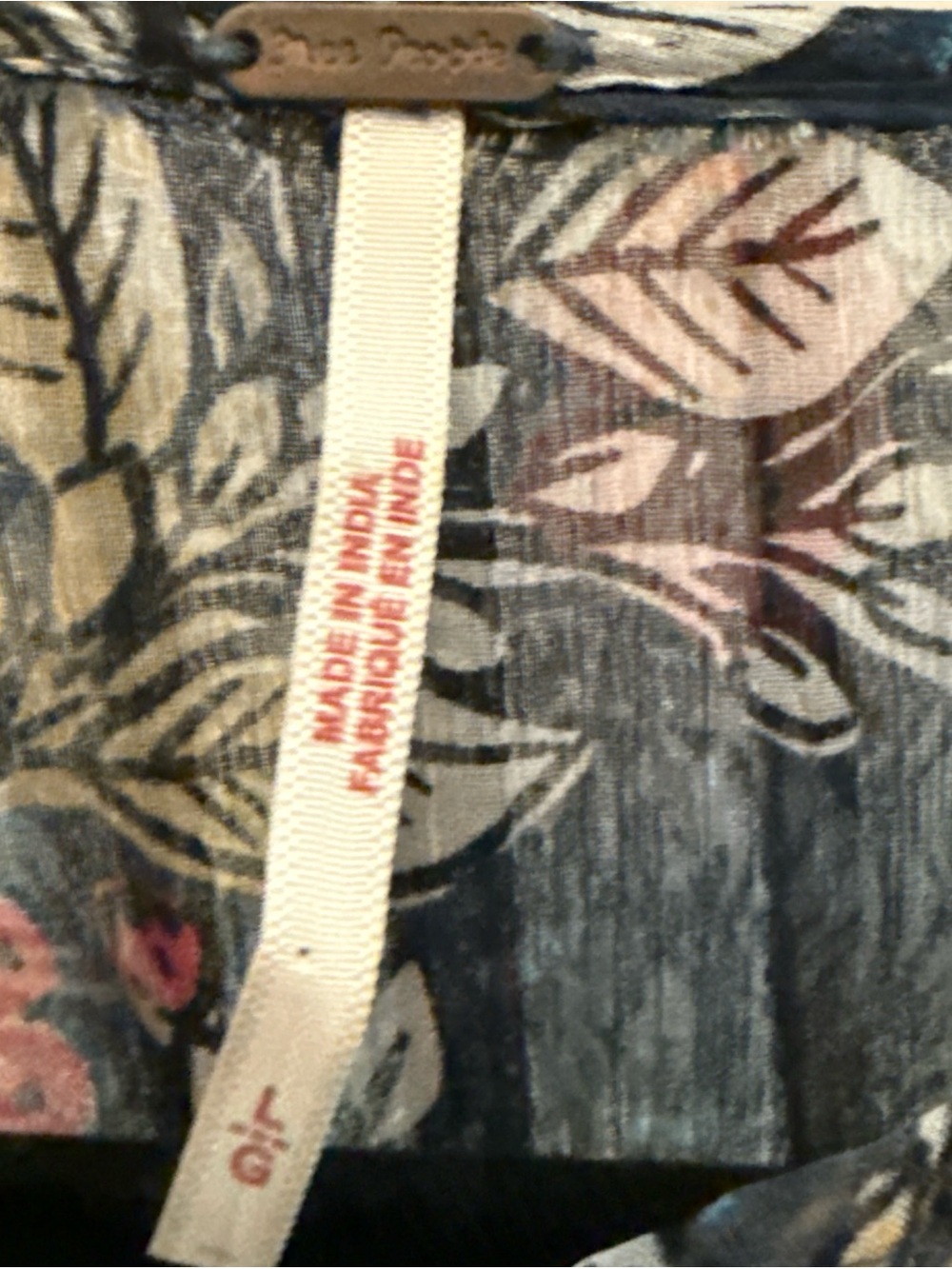 Free People Estella chiffon Maxi Dress sz L boho prairie cottage ethereal flowy - Picture 9 of 9